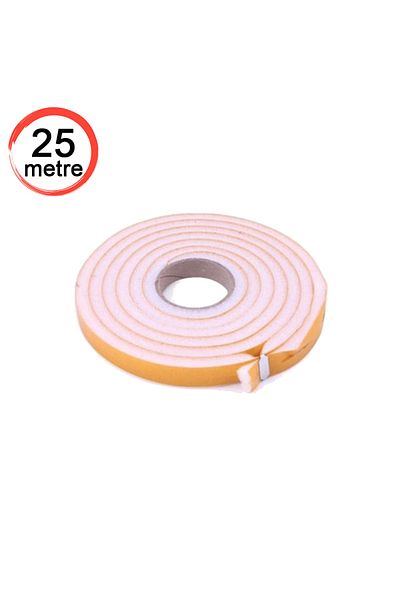 OKÇUKARDEŞLERYAPIMARKET Sponge Door Tape Thermal Insulation Sponge 10 Pack / Total Length: 25 Meters