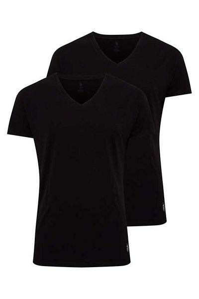 U.S. Polo Assn. 2 Pieces V-Neck Short Sleeve Solid Color T-shirts