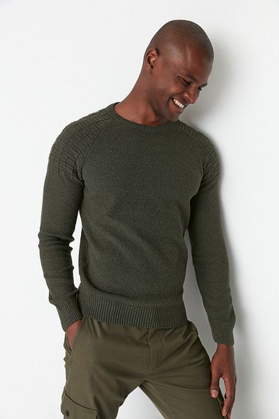 Trendyol Collection Sweater - Khaki - Regular fit