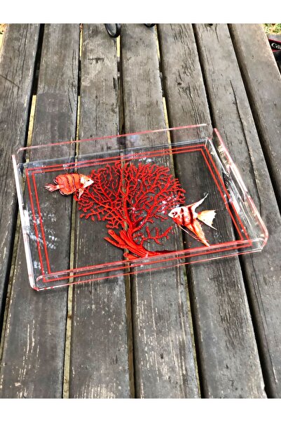 Queen Bee İstanbul صينية شبكية بتصميم مرجاني على شكل سمكة