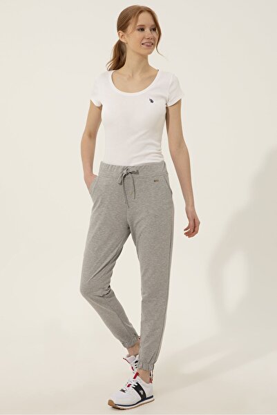 U.S. Polo Assn. Gri Kadın Örme Pantolon