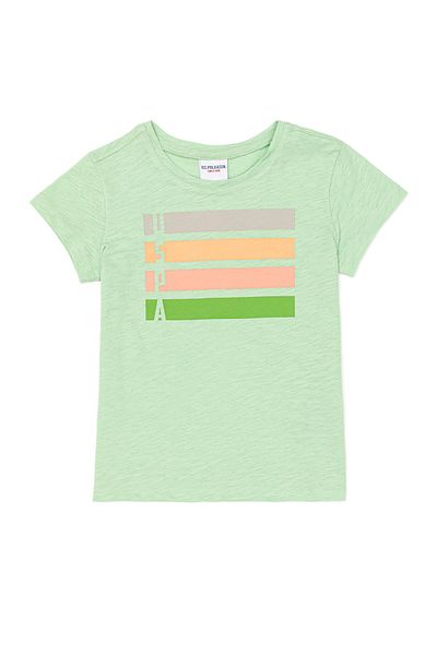 U.S. Polo Assn. Green Girl's T-Shirt - Relaxed Fit