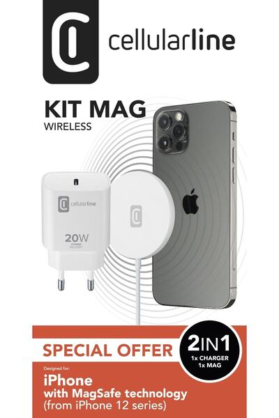 Cellurline Cellularlıne Iphone Magsafe Kablosuz Srj Kit 20w