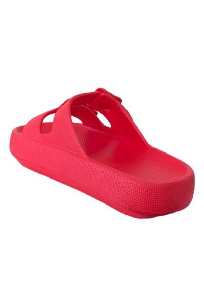 Akınal Bella E282 Red Women's Buckle Beach Slippers