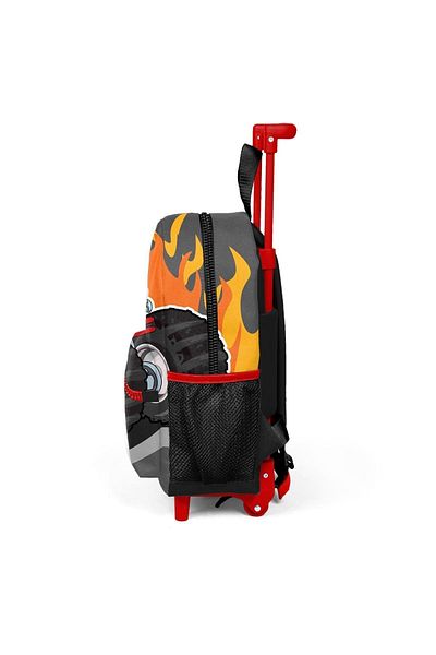 Coral High Dark Gray and Black Monster Truck Patterned Squeegee Slot Backpack - Two Compartments 24020