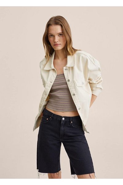 MANGO Woman Wide Cut Jeans Jacket