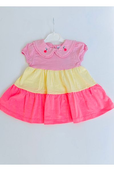Alingo Baby Collar Girl Combed Cotton Dress