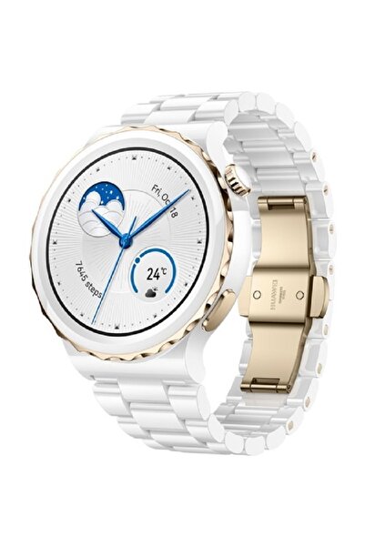 Huawei Huaweı Watch Gt3 Pro 43mm (SERAMİK KASA - BEYAZ SERAMİK KAYIŞ)