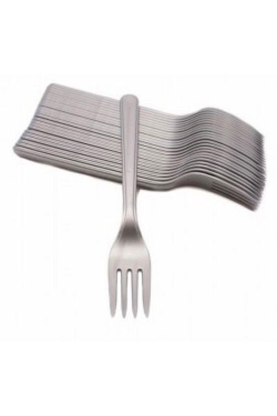 Deniz Party Store Silver Gray Plastic Disposable Fork Pack of 25