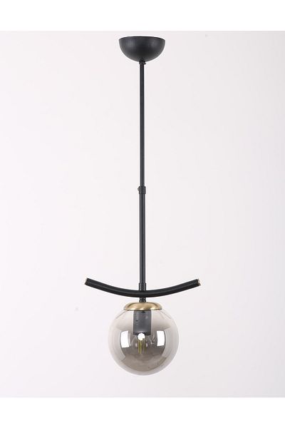 MŞ Aydınlatma Okka Black Antique Smoked Glass Chandelier