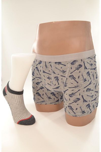 Flora Set combinat de șosete din bumbac boxer pieptănați pentru băieți