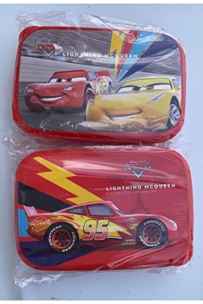 CARS Beslenme Kabı Şimşek Mcqueen 3 Gözlü Yemek Seti
