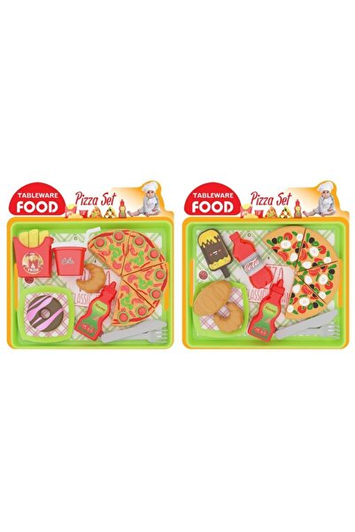 Uçar Oyuncak Tableware Food Pizza Set with Tray