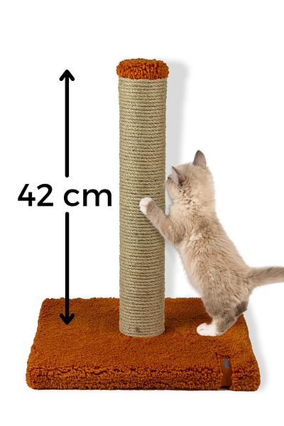 PUGALO Scratching Economical Scratching Board 42 Cm Plush Scratching Board Orange