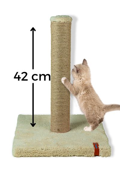 PUGALO Scratching Economical Scratching Board 42 Cm Plush Scratching Board Cream