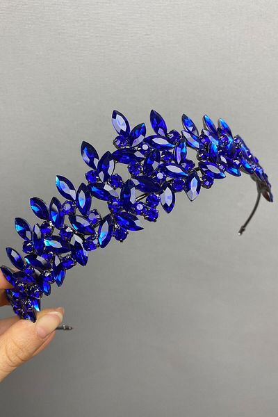 Hobigram إكسسوار العروس Saks Blue Subra Model Bridal Henna Crown - إكسسوار العروس، تصميم أنيق - إكسسوارات العروس