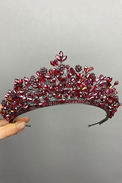 Hobigram إكسسوار شعر Akbahar Gelin وHenna Crown – إكسسوار الزفاف، تصميم أنيق، إكسسوار نسائي – Gelin Ak