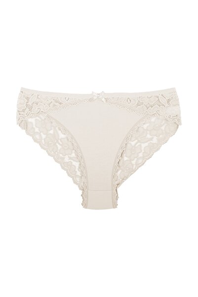 Zena 10-Piece Cotton Women's Panties with Lace Detail on the Front and Back