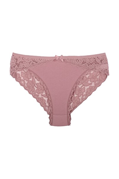 Zena 2-Piece Cotton Women's Panties with Lace Detail on the Front and Back