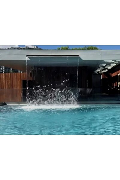 ALFA PASLANMAZ Aısı 304 Kalite Duvar Su Perdesi, 200 Cm Duvar Su Şelalesi,