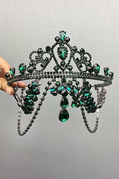 Hobigram إكسسوار العروس Green Hurrem Bridal Henna Crown – إكسسوار العروس، تصم...