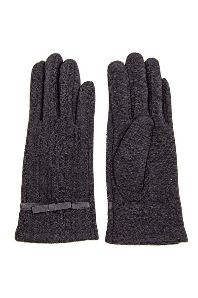 Bay Şapkacı Fiyonklu Kadın Deri Eldiven 6289