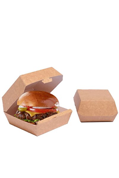ecen ambalaj Natural Hamburger 9,5x9,5x7,5cm
