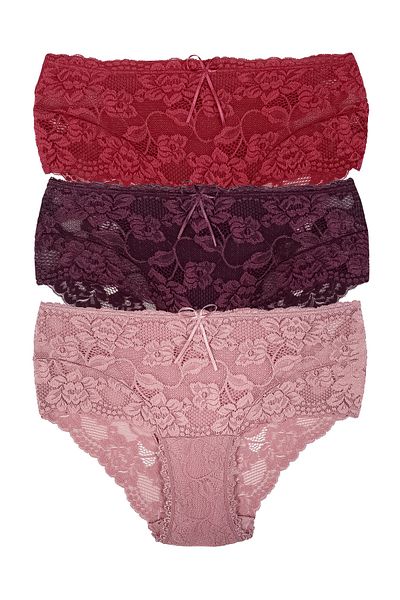 Zena 3-Piece Lace Plus Size Women's Panties
