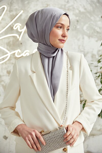 VALORSCARF Kül Gri Abiye Şal