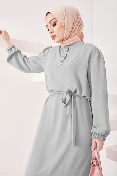 InStyle Meyra gombos Ayrobin Hidzsáb ruha - szürke