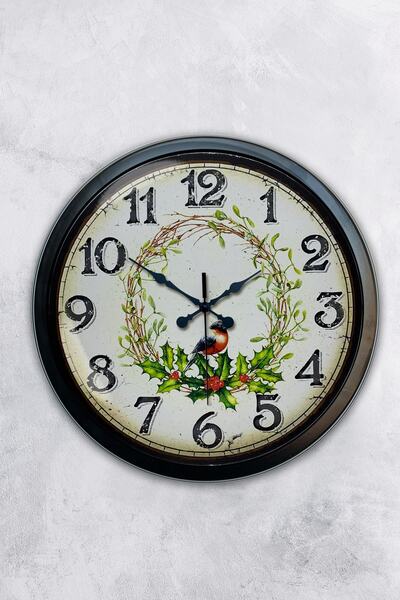 Kasva Concept ساعة حائط من فئة معدنية سوداء من فئة 40 سم