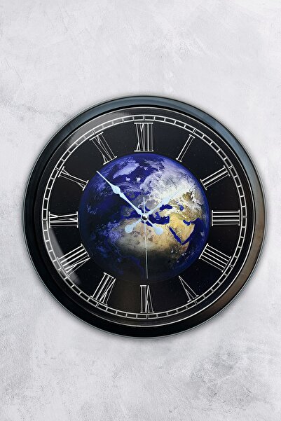 Kasva Concept ساعة حائط زهور معدنية سوداء اللون أسود اللون 40 سم