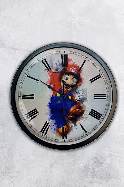 Kasva Concept ساعة حائط Müslüm Gürses معدنية سوداء مقاس 40 سم