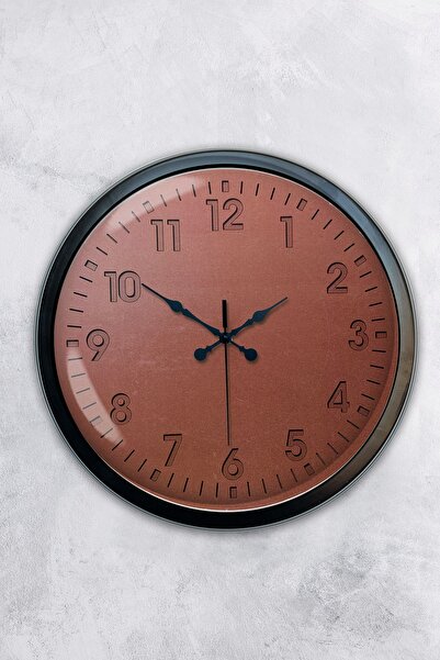 Kasva Concept ساعة حائط شاي ليمون معدنية سوداء مقاس 40 سم