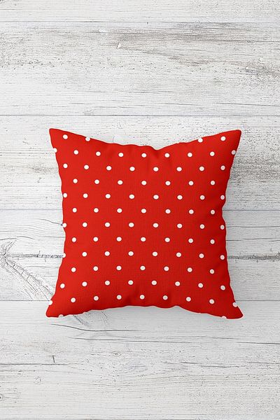 on the clouds White Polka Dot Spotted One Side Print Hidden Zipper Pillowcase Throw Pillow Seat Pillow Case