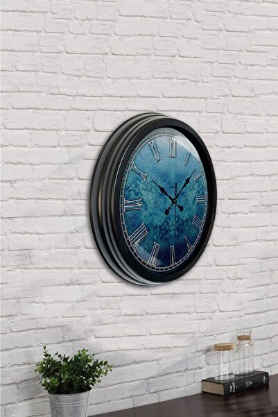Kasva Concept 40 Cm Siyah Metal Gece Duvar Saati