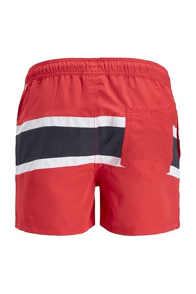 Jack & Jones Swim Shorts - Red - Colorblock