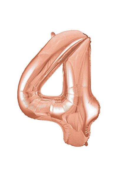 BEST PARTİ DOĞUM GÜNÜ PARTİ SÜSLERİ Foil Balloon 34 Inch 80 Cm 4 Number Rose ...
