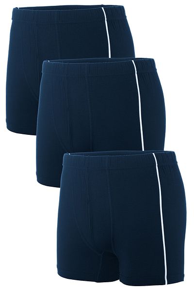 TOLIN Συσκευασία 3 ανδρικών μπαμπού Lycra Navy Blue Boxer 413l