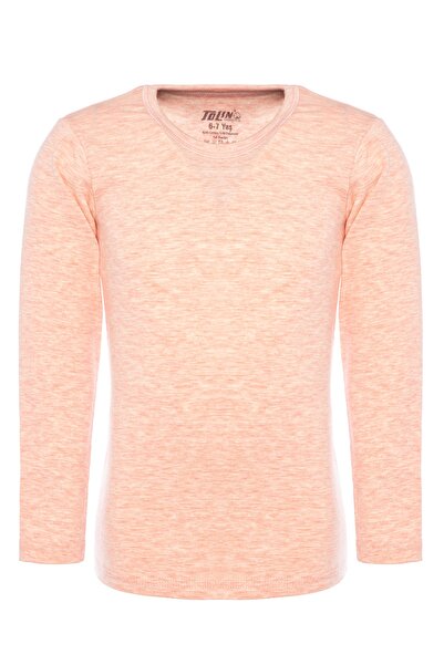 TOLIN Flexible Cotton Pink Melange Girl's Top 6490