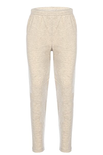 TOLIN Girl's Cotton Flexible Milk Coffee Melange Thermal Pants - 7490