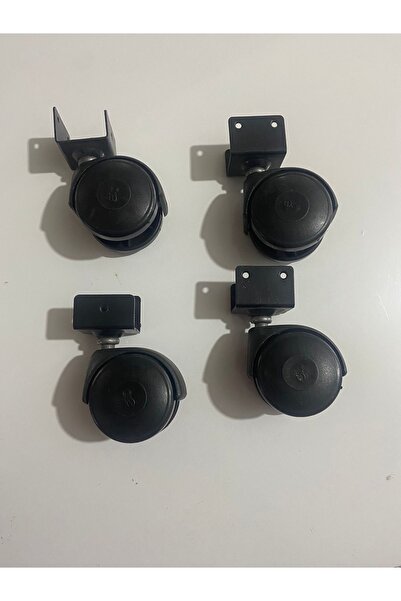 ERZURUMLUTEKNİK 4 Adet 30mm Sunta Ve Mdf'ye Geçme Masa Tekerliği
