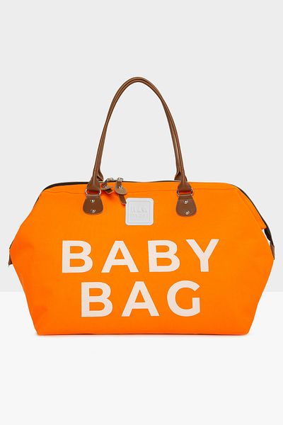 Bagmori Orange Baby Bag Printed Baby Care Bag M000002169