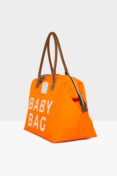 Bagmori Orange Baby Bag Printed Baby Care Bag M000002169