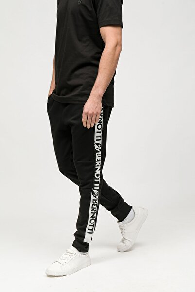 Eşofman Siyah Özel Baskı Kenarlı Unisex