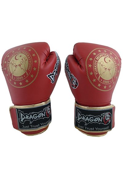 Dragondo 30218-P Martina Federation Approved Muay Thai Sparring Gloves and Bandage