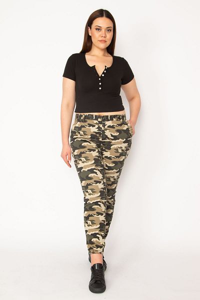 Plus Size Women Print Long Sleeves Camouflage Print Patchwork Casual Pants  Set | eBay