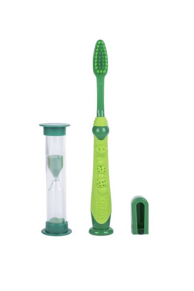 Difaş Children's Toothbrush Friendly Soft/Soft Green with Hourglass