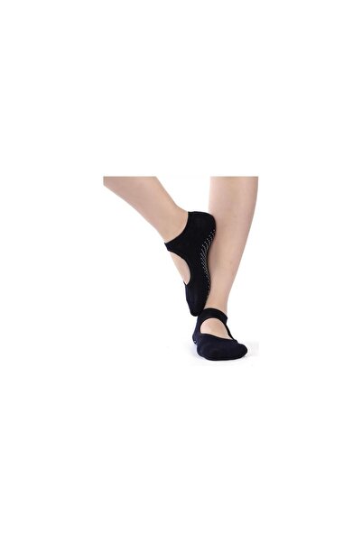 PERLOTUS جوارب يوجا بيلاتيس سوداء غير قابلة للانزلاق