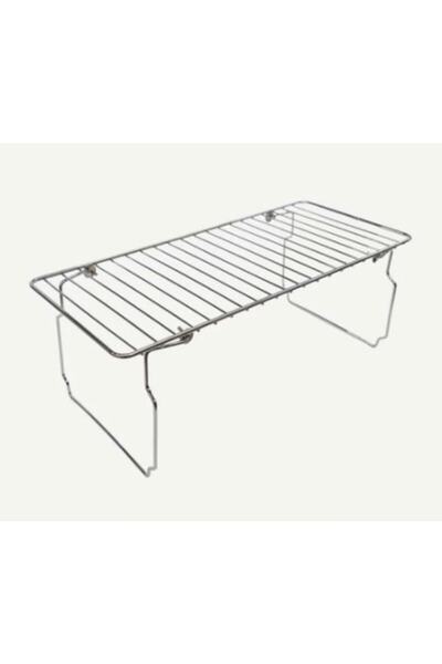 Ahşap Şehri Dolap Içi Raf Düzenleyici Tek Katlı Metal Tel Raf